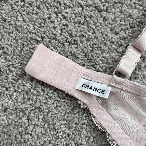 Pink unlined lace underwire bra size 30H - Picture 5 of 6